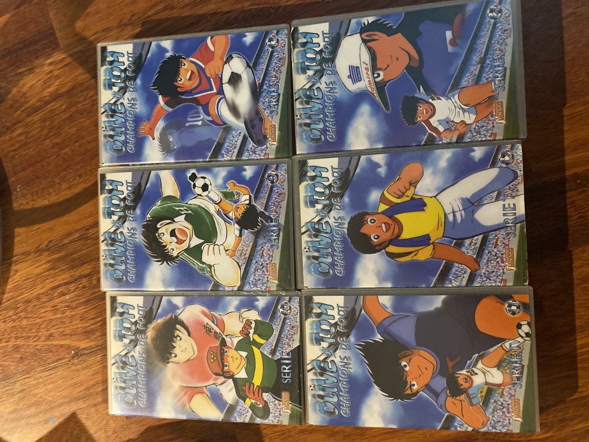 6 cassette de olive et tom champion de foot original