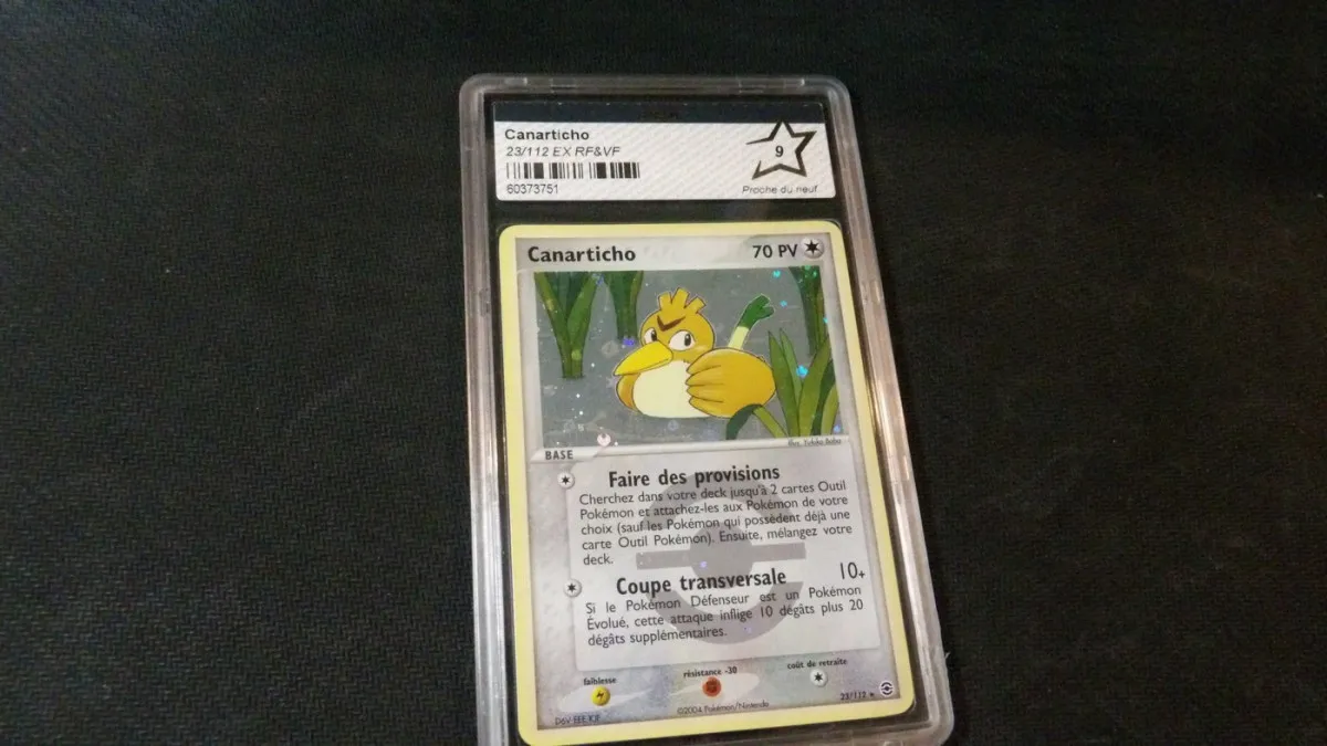 Carte Pokémon : 'Canarticho Reverse 23/112', Gradé PCA 9