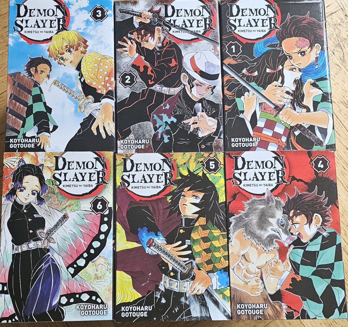 Lot mangas Demon Slayer tomes 1 à 6