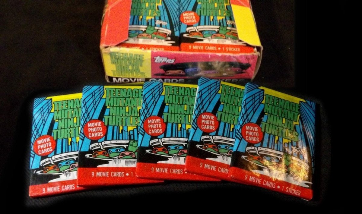 Lot de 5 Boosters scellés : 'Teenage Mutant Ninja Turtles' éd. Topps Movies 1990 US