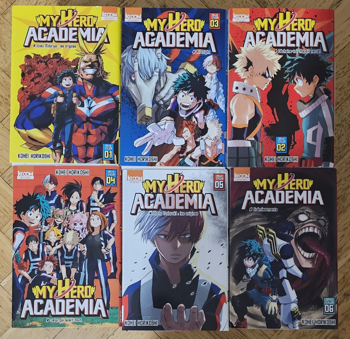 Lot mangas My Hero Academia tomes 1 à 6