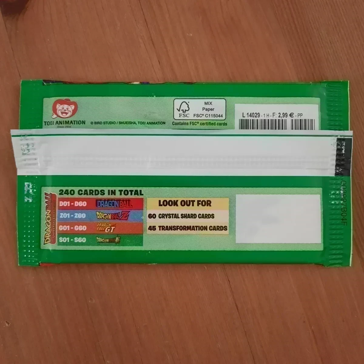 Cartes Dragon Ball - Lot de 25 boosters