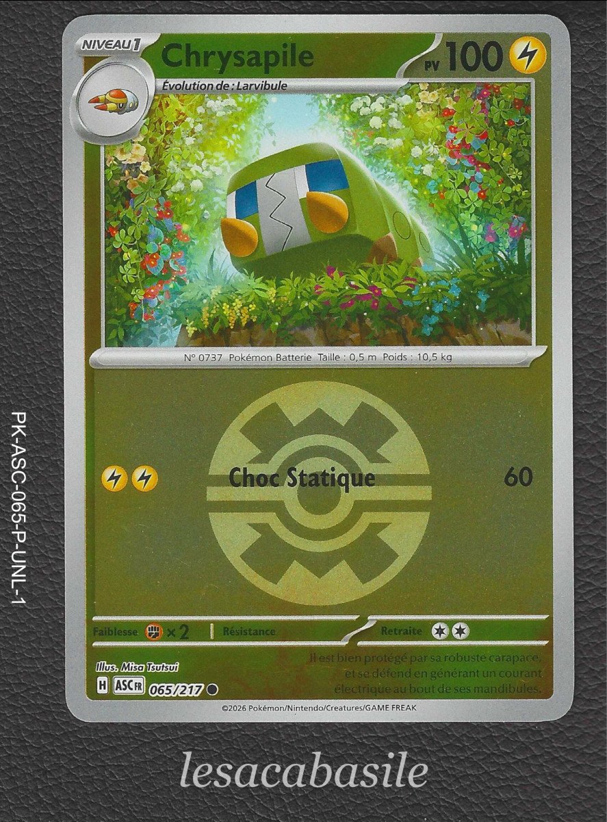 Chrysapile 065/217 reverse Pokeball - ME2.5 - Héros Transcendants (2026)