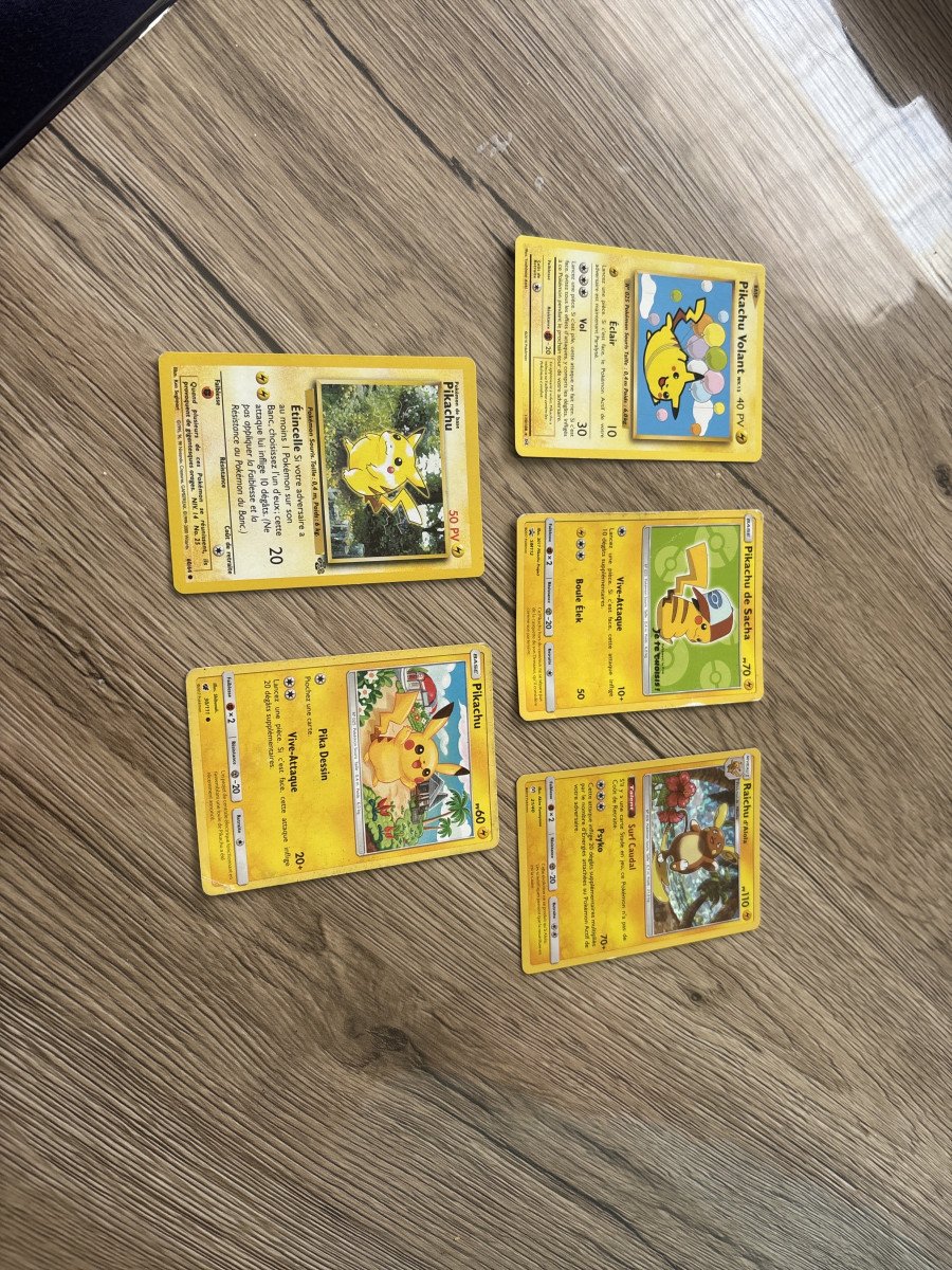 Lot de 6 cartes Pokémon Pikachu Promo SM ⚡