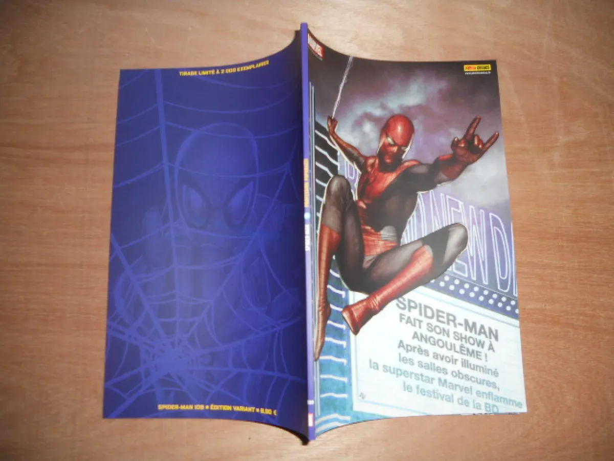 Spiderman N° 109 Variant Cover Tirage 2000 Exemplaires Marvel Comics Panini Tbe
