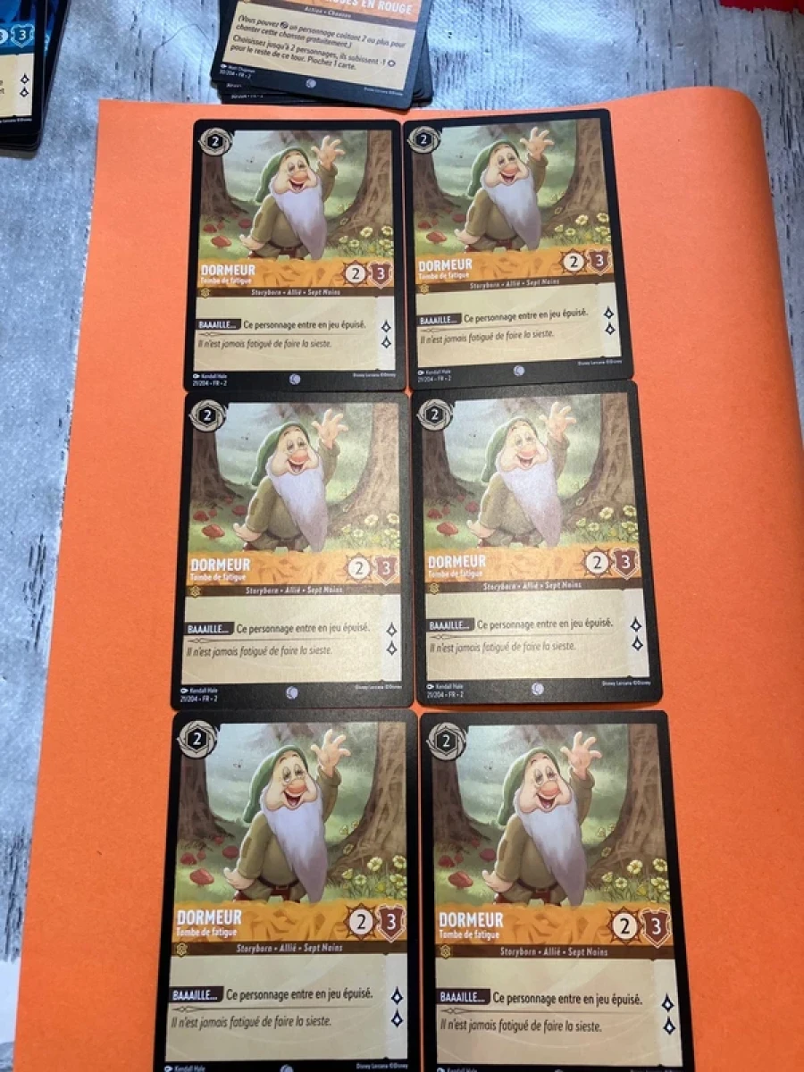 Lot 6 Cartes. Dormeur. Lorcana. Chapitre 2.