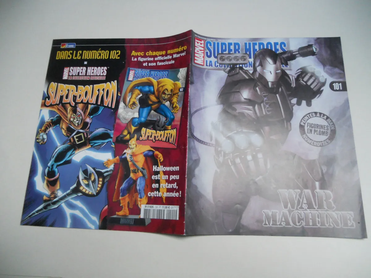 Fascicule Marvel Super Héroes La Collection Officielle N° 101 : War Machine avec poster (Vendu Sans Figurine) Tbe