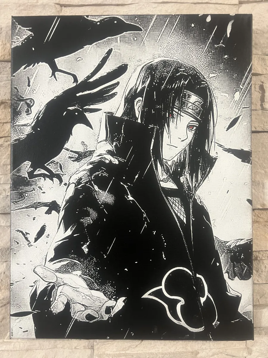 Tableau Itachi Uchiwa de Naruto