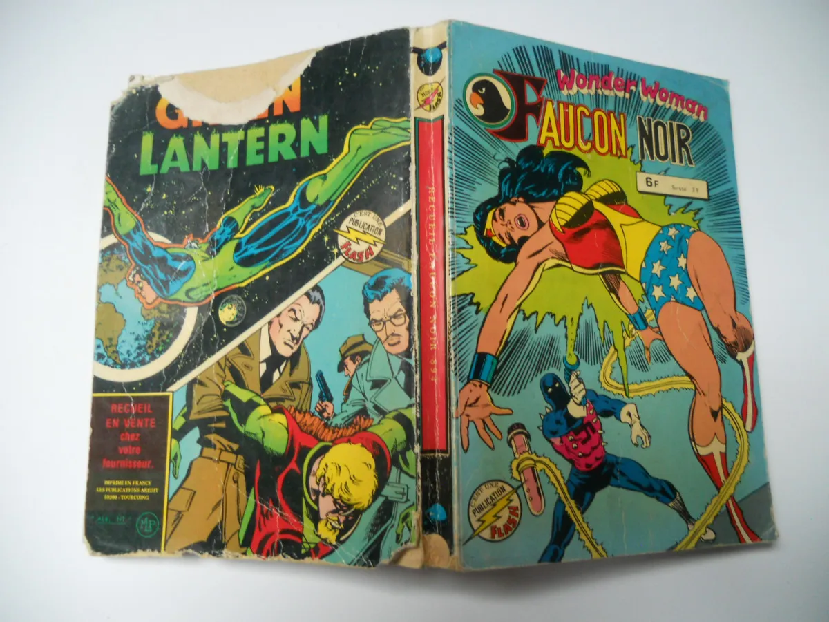 Faucon Noir Recueil Album Relier N° 894 :Avec Le N° 15 La Fin De La Quête Et N°16 Objectif Wonder Woman Aredit Comics Pocket 1979