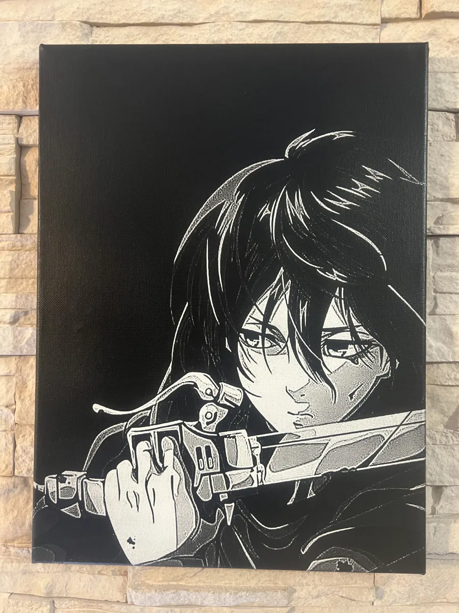 Tableau toile de Mikasa L’attaque des titan