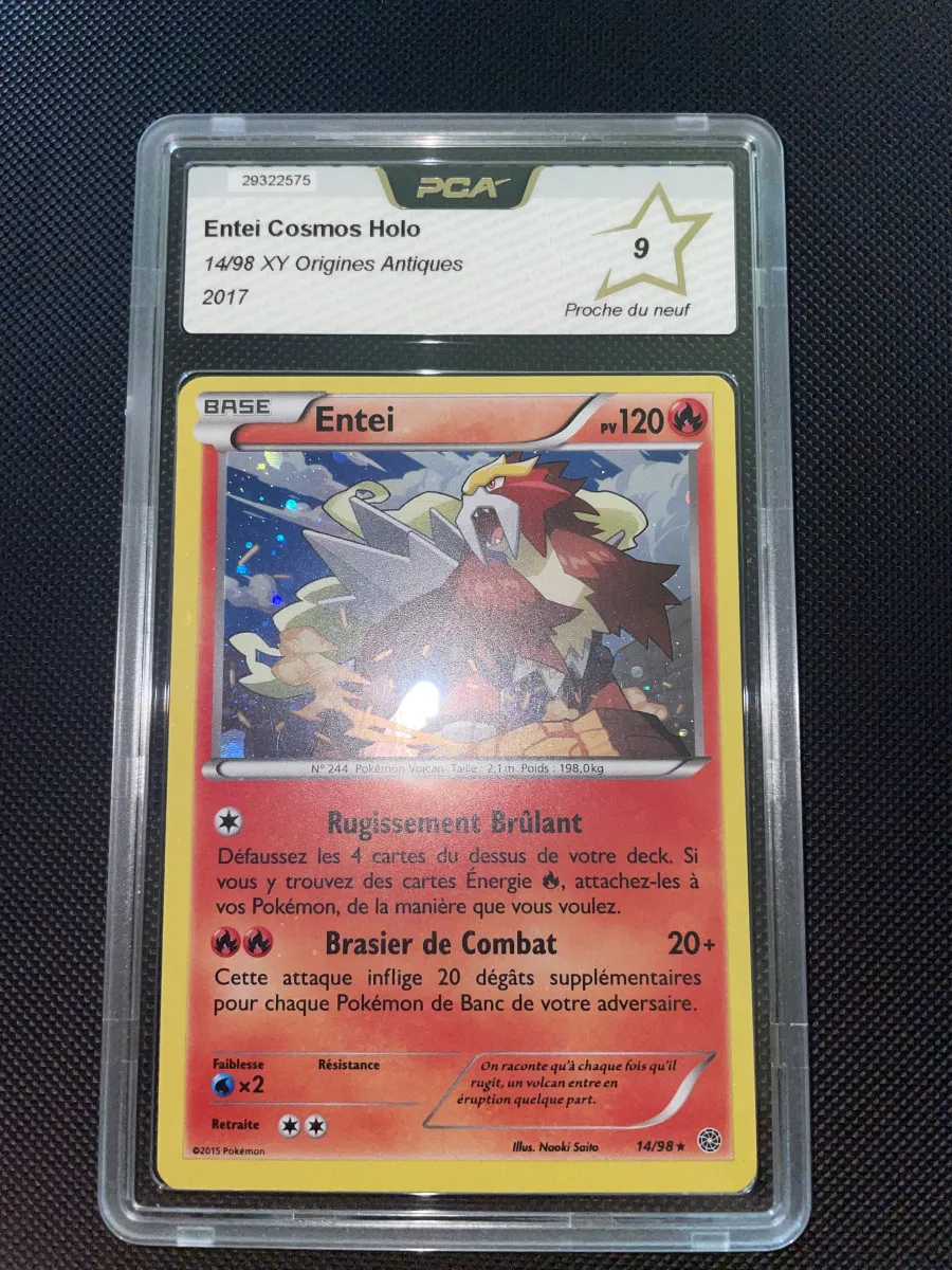 Cartes Pokémon Entei holo 14/98 PCA9 XY Origines antiques