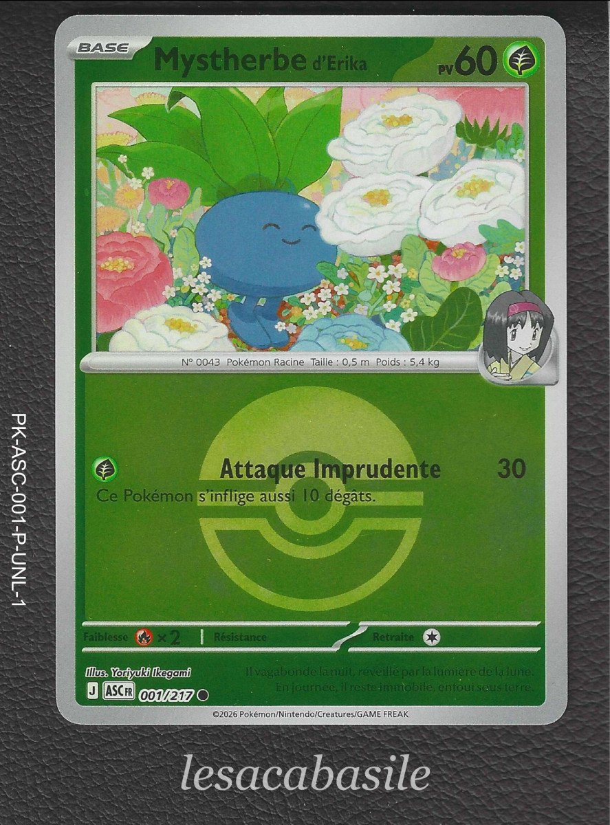 Mystherbe d'Erika 001/217 reverse Pokeball - ME2.5 - Héros Transcendants (2026)