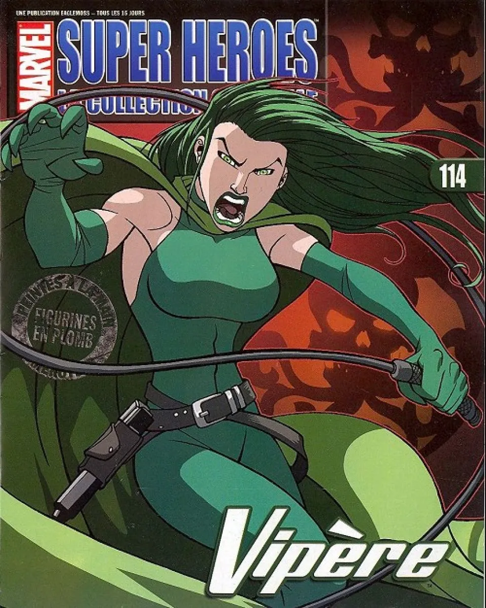 Fascicule Marvel Super Heroes La Collection Officielle N° 114 Vipère  avec poster Tbe