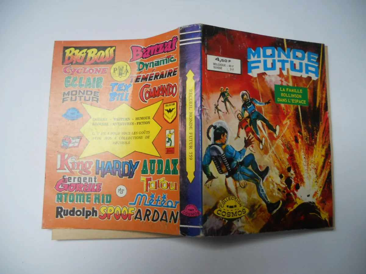 Monde Futur Album Relie Recueil N°759 Avec N°20 21 22 Aredit Collection Cosmos Comics Pocket 1975 TBE