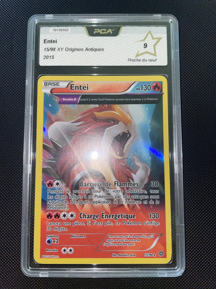 Cartes Pokémon Entei 15/98 PCA9 XY Orgines antiques