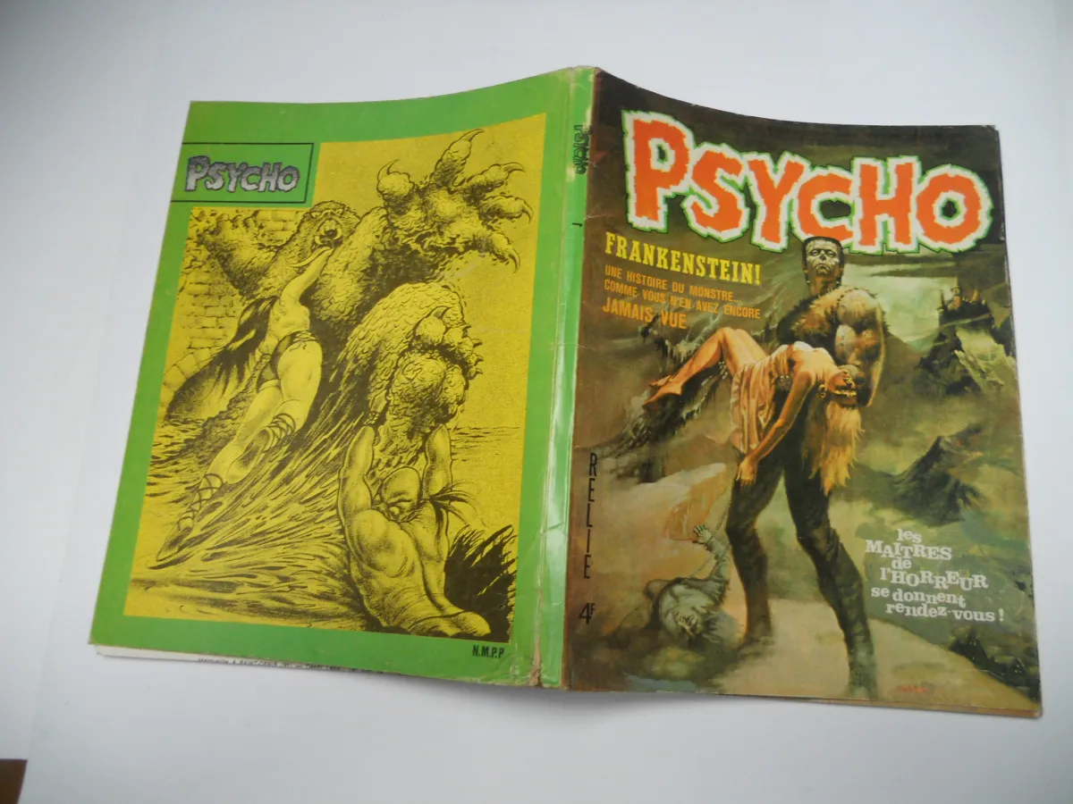 Psycho Recueil Album Relie N°1 Avec Les N° 1 Le Capitaine Cutlass Et Le N°2 Comme Un Papillon , Les Maitres De L'horreur Se Donnent Rendez-Vous 1972