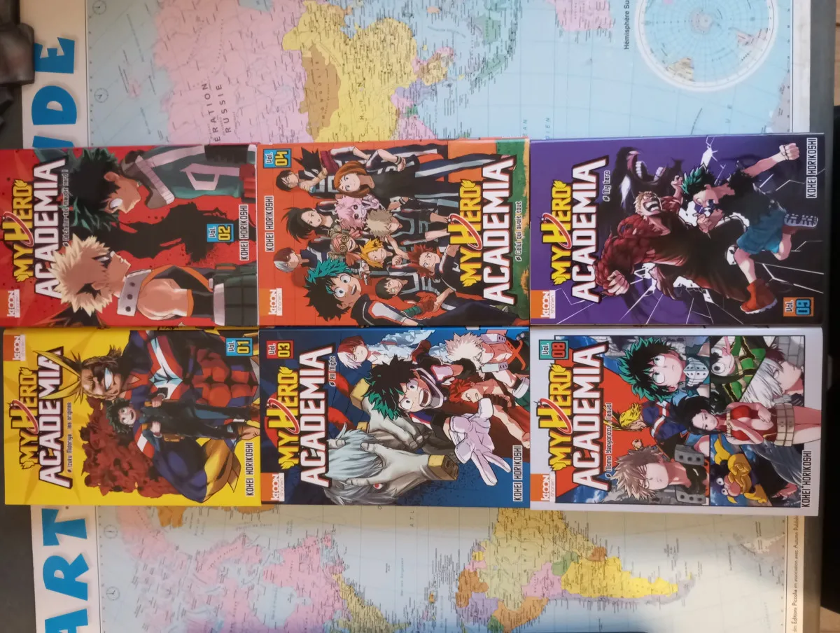 Tome 1,2,3,4,8 et 9 de My hero academia