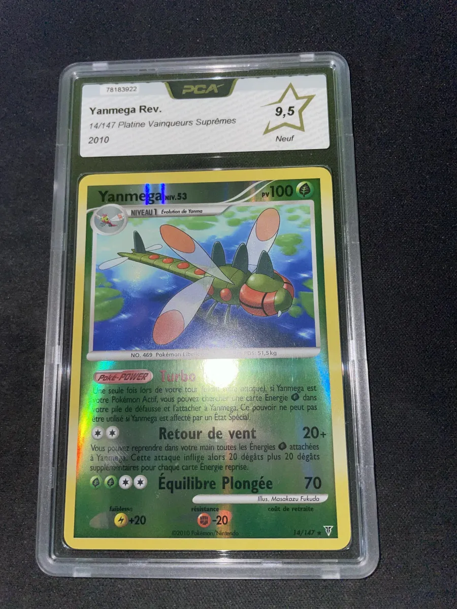 Cartes Pokémon Yanmega Reverse 14/147 PCA9.5 14/147 Vainqueur Suprême