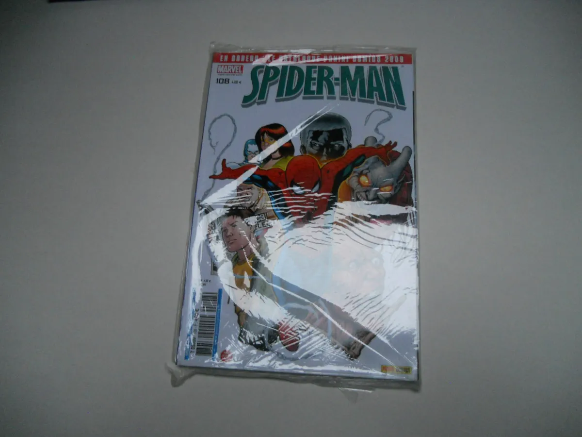 Spiderman N°108 Neuf Encore Dans Sont Emballage + Catalogue Janvier 2009 Marvel Panini TBE