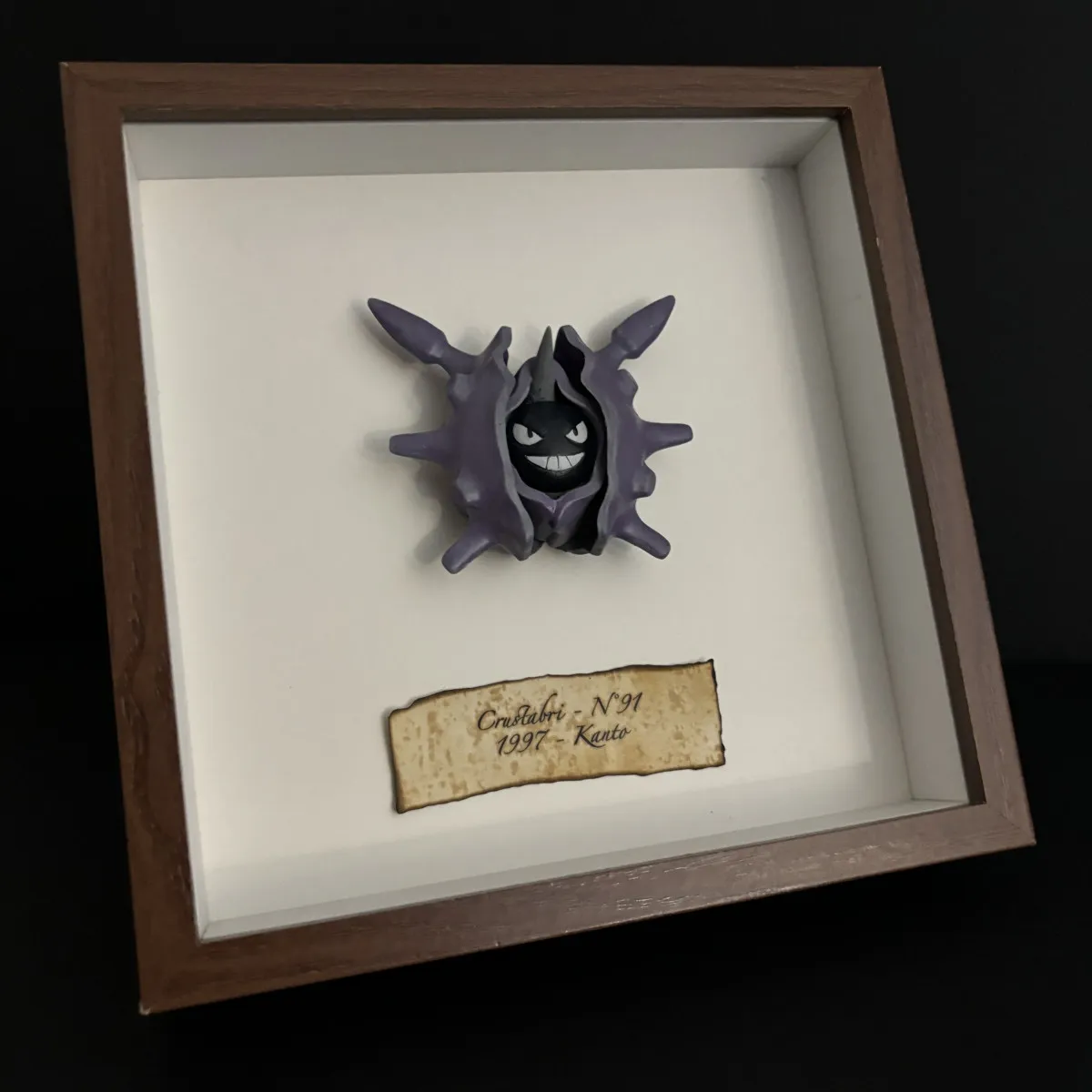 CRUSTABRI #91 - POKEMON Miniature de collection style taxidermie & entomologie sous cadre