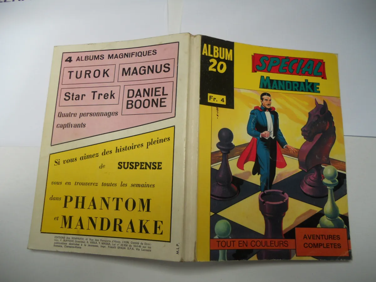 Special Mandrake N°20 Album Relie Avec Les N°92+93+94 De 1971 Tbe