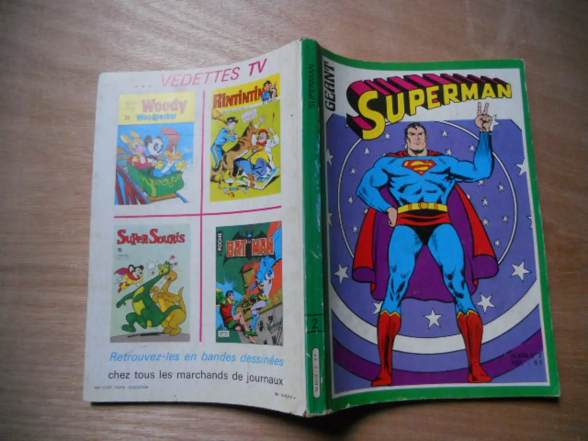 Superman Geant Album Reliée N°2 Avec Les N° 4/5/6 Sagedition 1979