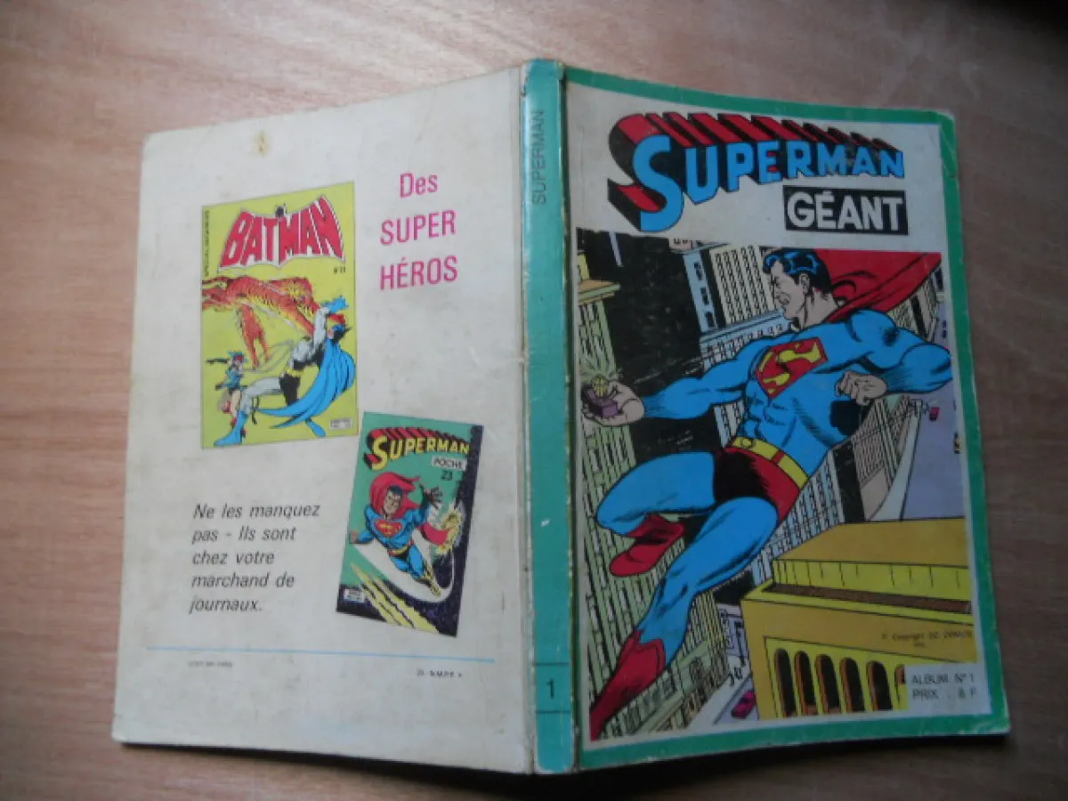 Superman Geant Album relier N° 1 avec les N° 1/2/3 SAGEDITION  1979