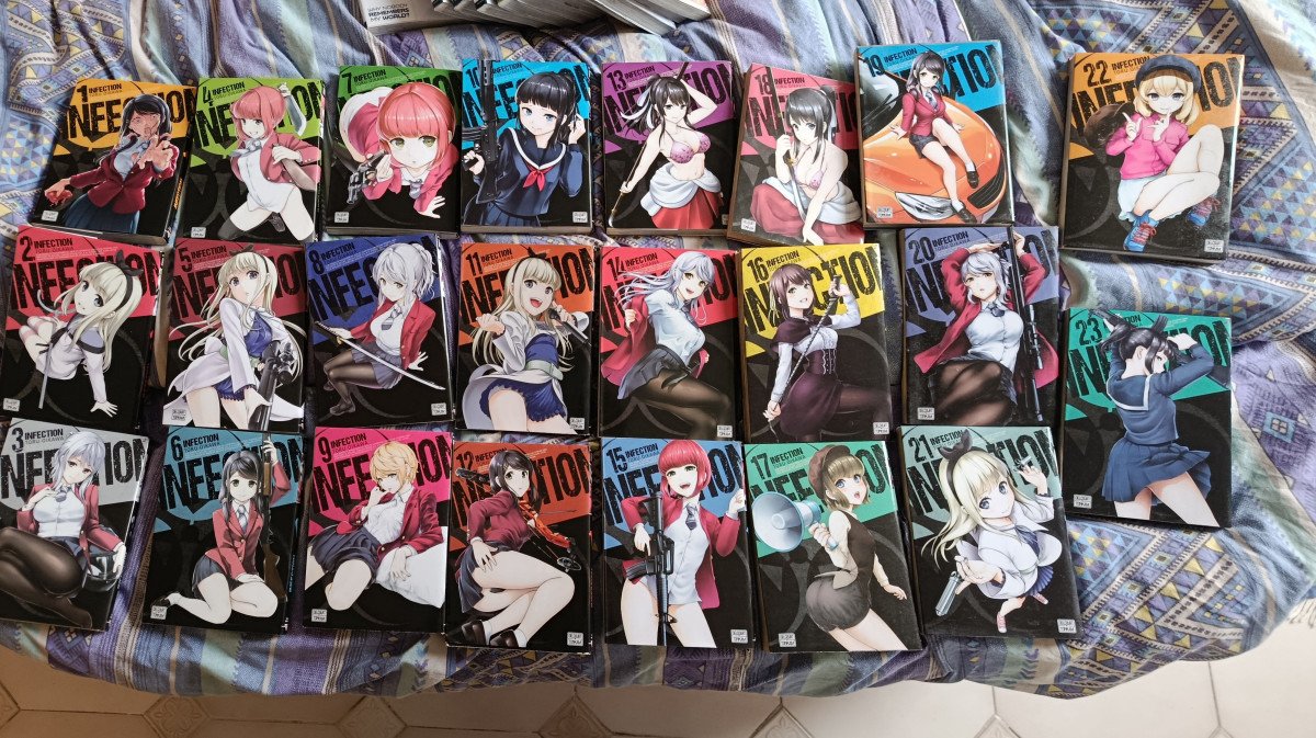 Vends 23 tomes du manga infection