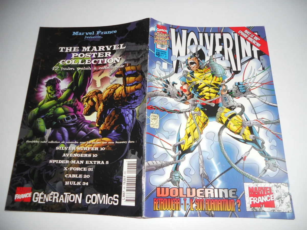 Wolverine N° 48 Avec Poster Au Cente Attacher ( Octobre 1997 ) : " Wolverine Retrouvera-T-Il Son Adamantium ? " ( Avec Le 100e Épisode Américain  TBE