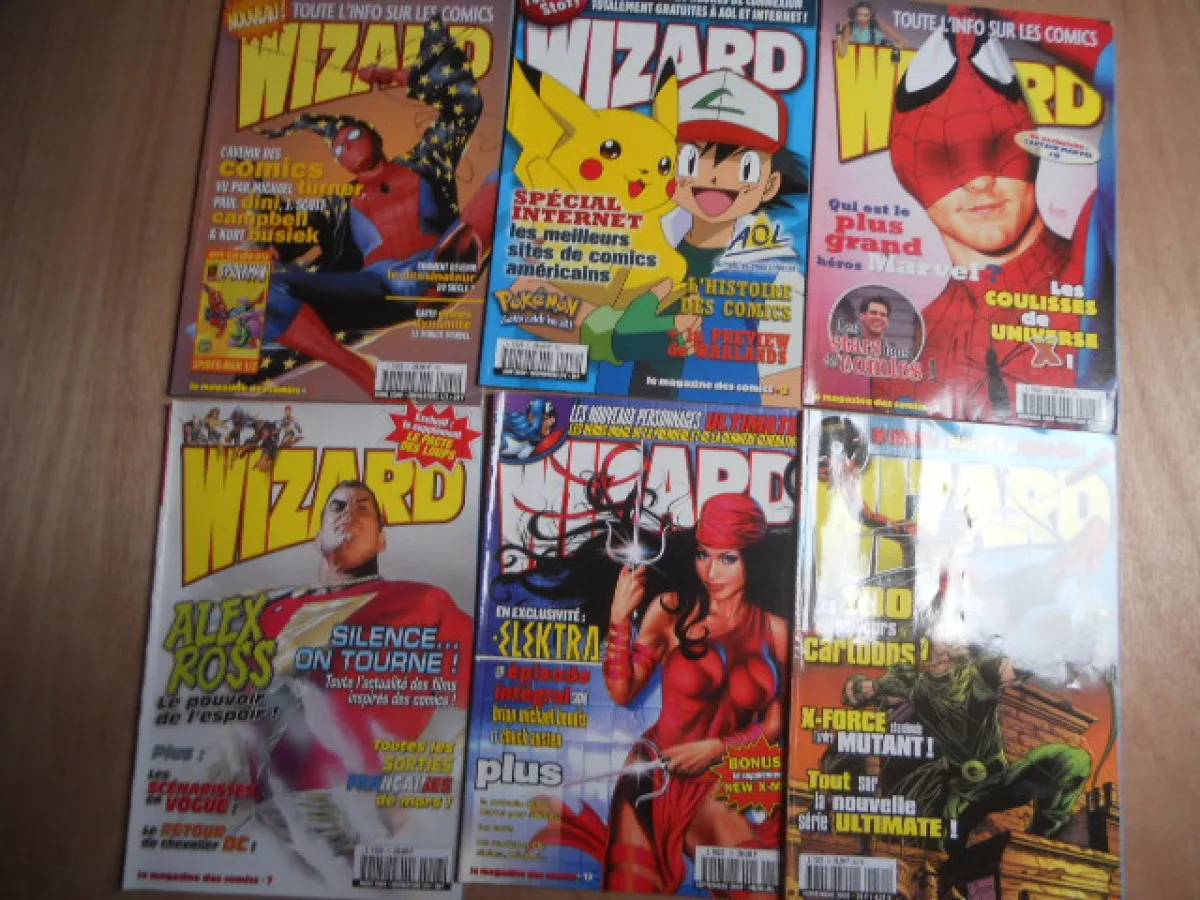 Wizard Le Magazine Des Comics Lot De 6 Bd 2000/2001 TBE