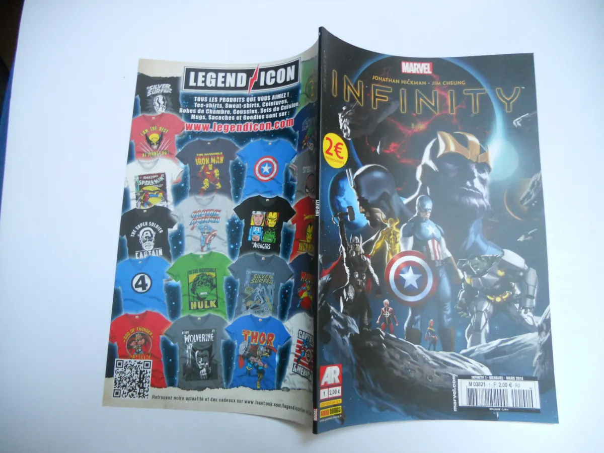 Infinity N°1 / 6 Couverture 3/3 Marvel Panini Mars 2014 TBE