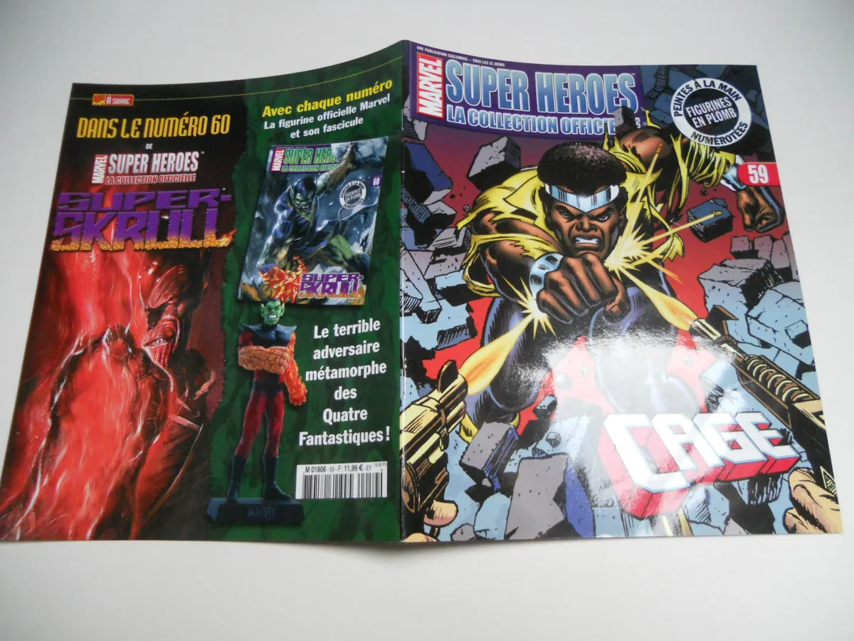 Marvel Super Heroes : La Collection Officielle (Fascicule Vendu Seul, Sans Figurine !!) N° 59 : Cage avec poster TBE