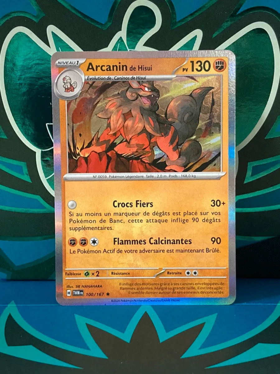 Arcanin de Hisui 100/167 (TWM Fr) Rare Pokémon Mascarade Crépusculaire