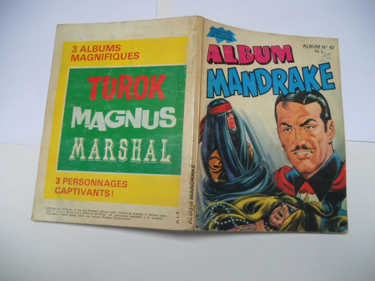 Mandrake Album Relier N°42 Avec Les N°392+393+394+ Le Fantome N°406 De 1973