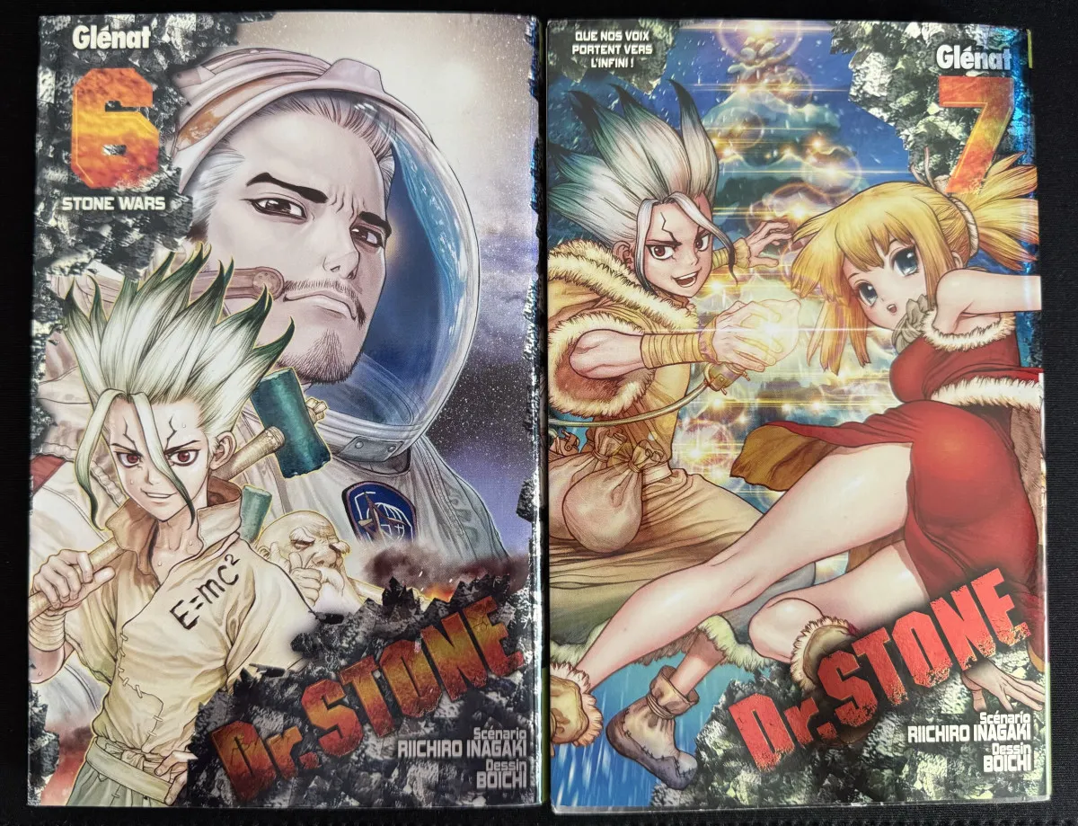 Manga Dr Stone Tome 7 et 6 Edition Limitee BrillantCollector 1er Tirage