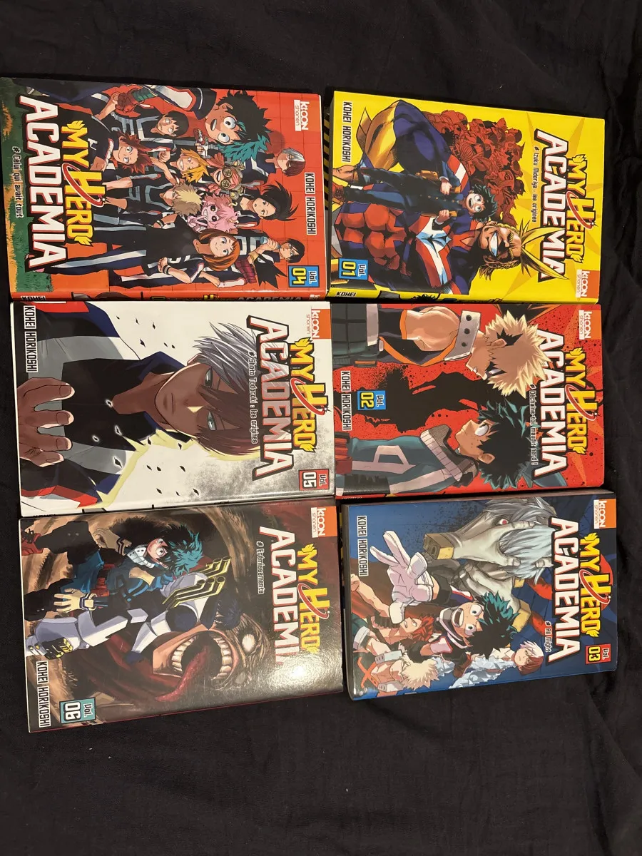 My Hero Academia tomes 1-6