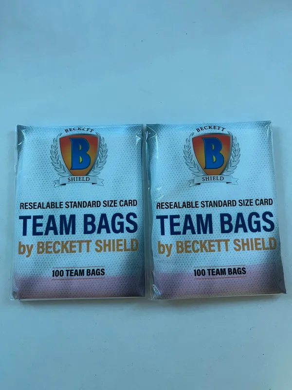 2 x 100 team bags resealable Beckett Shield