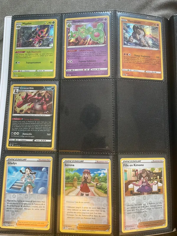 carte pokémon holo et reverse tempête argenté