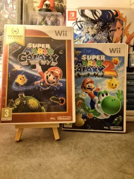 Lot Jeu Nintendo Wii Super Mario Galaxy 1 et 2 (Complet) Pal FR EUR 2010