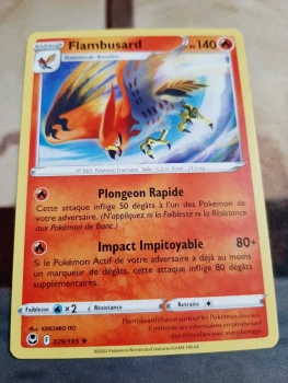 Rare  - Flambusard 29/195 - Pokemon - Tempête Argentée