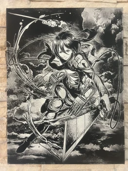 Tableau toile Mikasa Attack On Titans