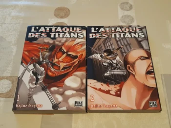 Lot 2 mangas - l'attaque des titans - tomes 1 et 2