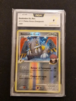 Carte pokemon gradé PCA 8 Bastiodon [GL] Lv.41 holo reverse Platine Rivaux Émergeants FR PL02