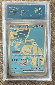 Carte gradée Pokemon Dinglu ex 244/091 collect aura