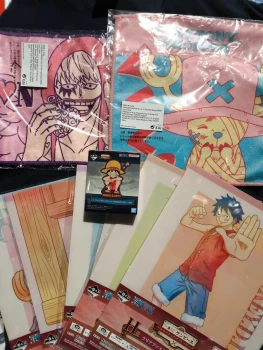 Pack de lot ichiban One Piece serviette/zoro enfant/poster