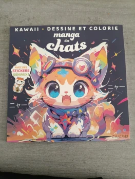 Manga des chats - Colorie et dessine