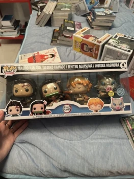Figurines pop démon slayer lot tanjiro, nezuko, zenitsu et inosuke