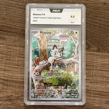 Carte Pokemon Gradée Miaouss 106/094 🇫🇷 ME02 Flammes fantasmagoriques PCA 9,5