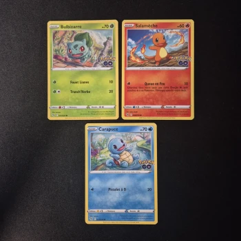 Cartes Pokemon : Starters 1ère Génération - Pokémon Go