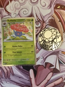 Carte pokémon et son jeton, Rafflesia 003/094